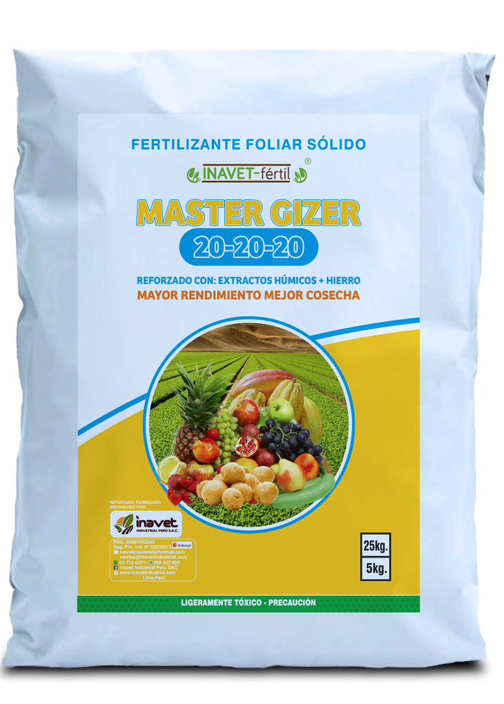 INAVET FERTIL - MASTER GIZER 20-20-20 - 5KG