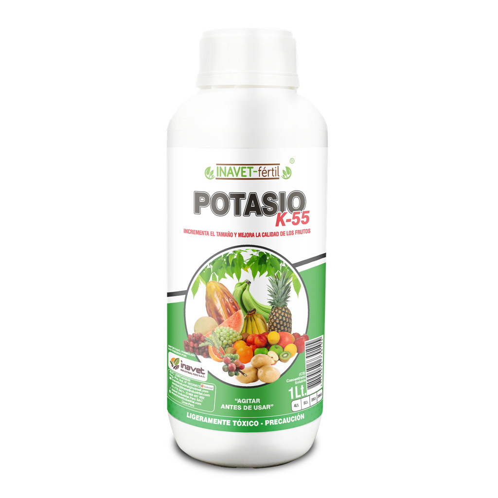 INAVET FERTIL - POTASIO K55 - 1LT (color : blanco transparente)